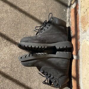 Timberland Genuine Leather Boots Black 10.5 Sz Kids